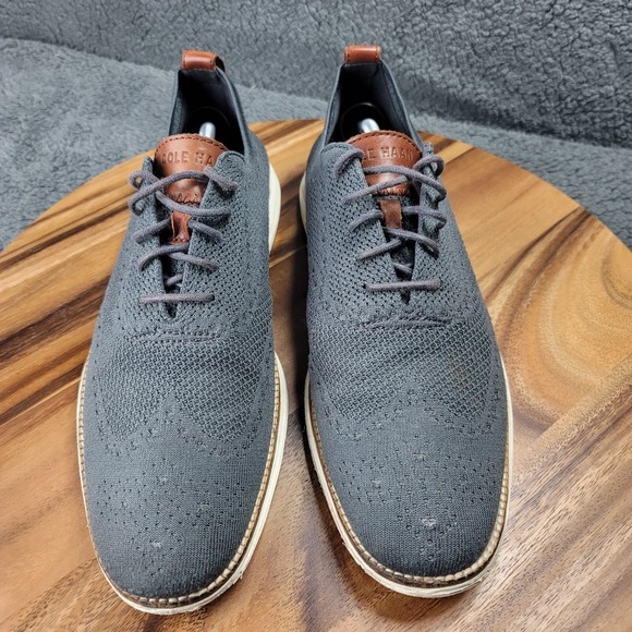 Cole Haan Original Grand Stitchlite Wingtip Oxfords Grey Mens Size 11.5 M C27961
